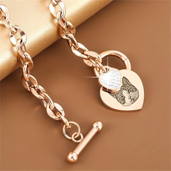 Custom Engraved Pet Portrait Bracelet - Image 7