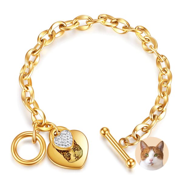 Custom Engraved Pet Portrait Bracelet - Image 2