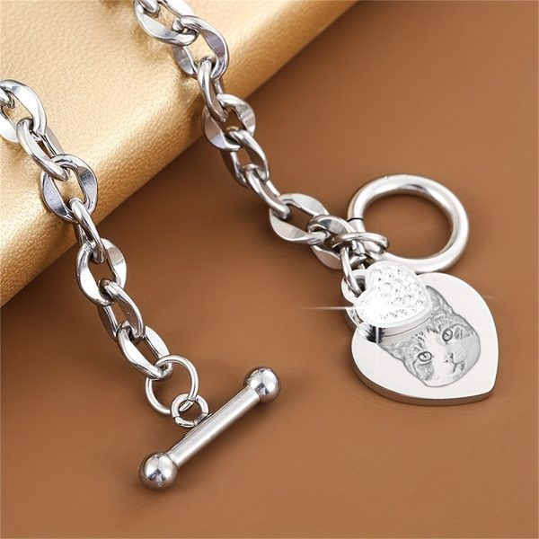 Custom Engraved Pet Portrait Bracelet - Image 9