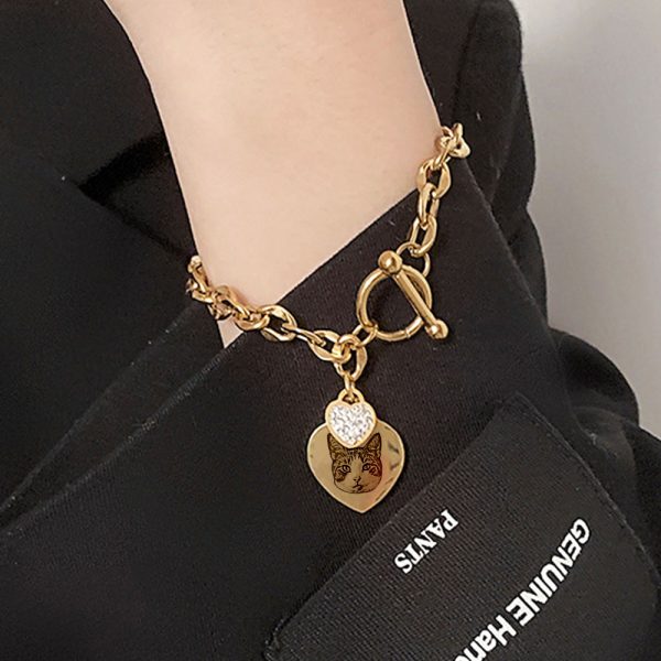 Custom Engraved Pet Portrait Bracelet - Image 12