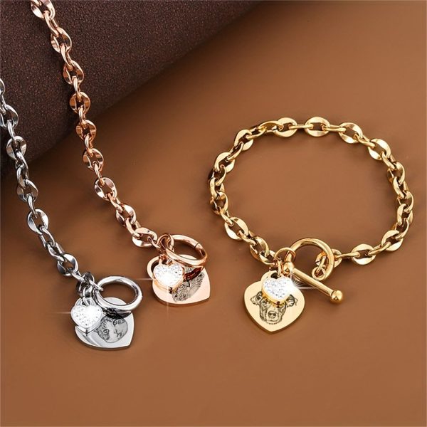 Custom Engraved Pet Portrait Bracelet - Image 10