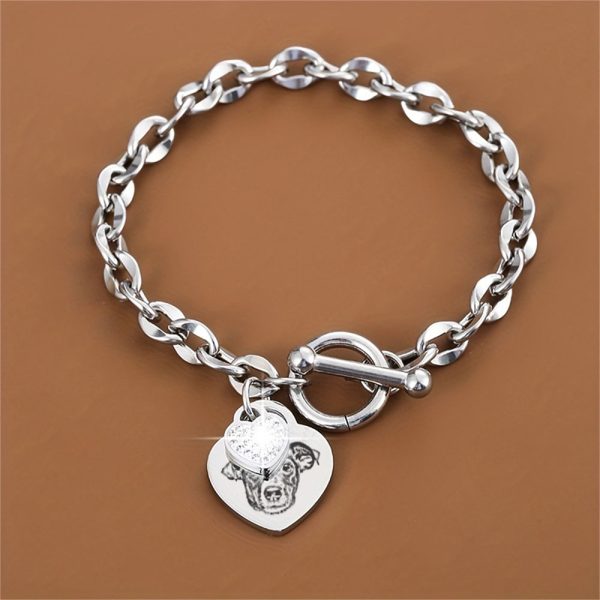 Custom Engraved Pet Portrait Bracelet - Image 8